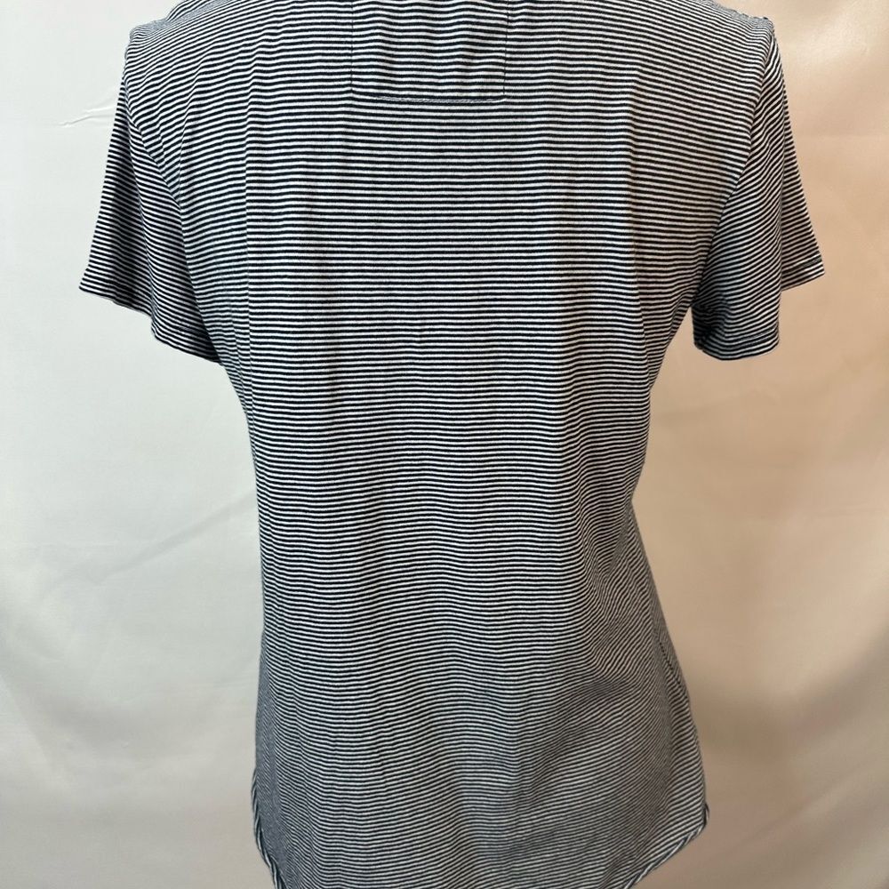 Frank & Eileen Tee Lab Navy and White Striped Tee Size Small - Picture 6 of 9